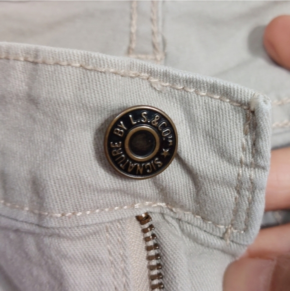 Levi Strauss Signature Beige Low Rise Bootcut Jeans Size 14 - Picture 8 of 12